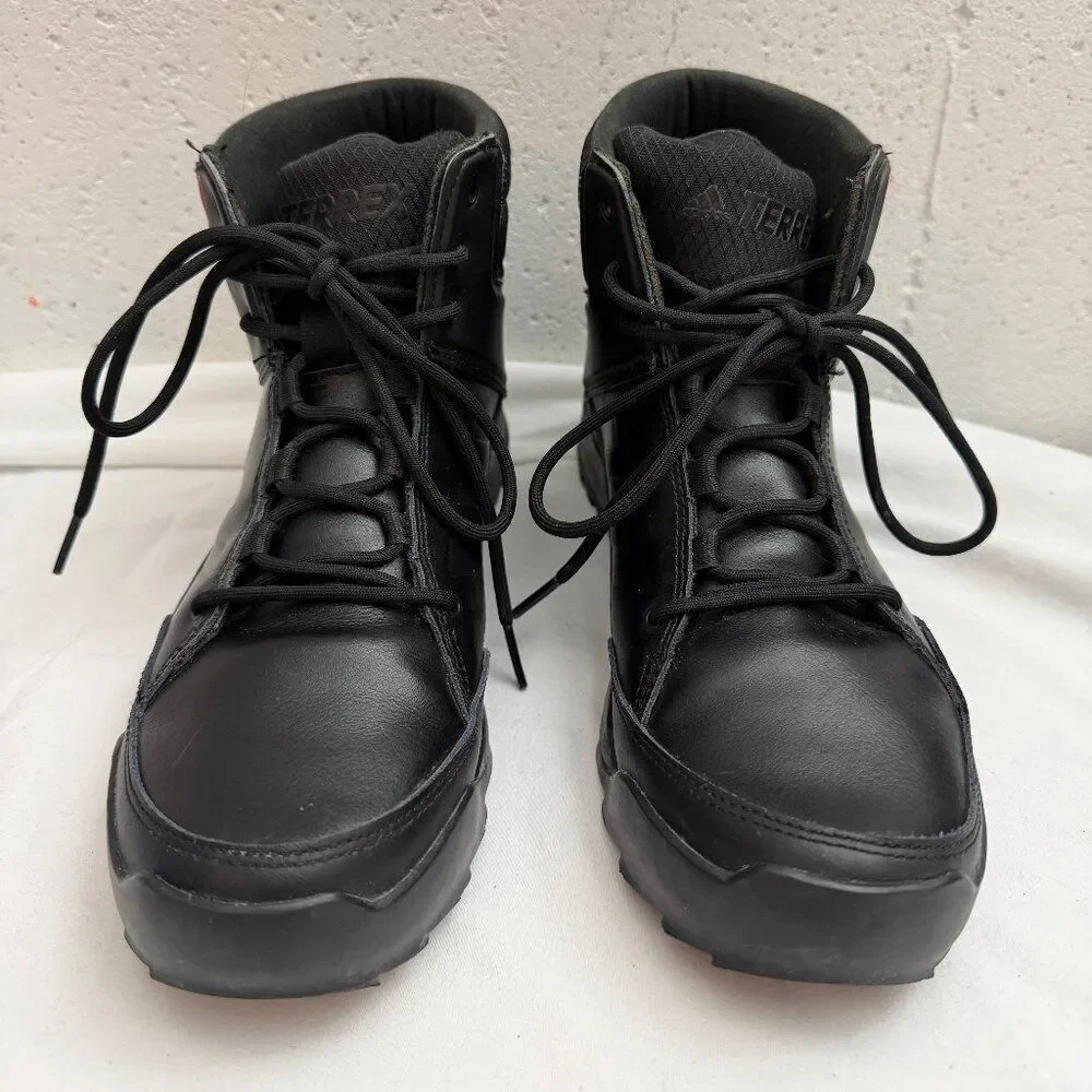 ADIDAS Terrex Climawarm All Black Outdoor Hiking Boots Mens 8